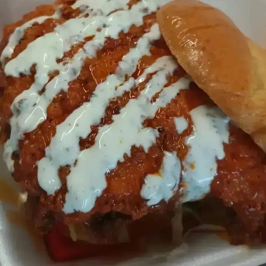 Sweet Heat Fried Chicken with Fries.