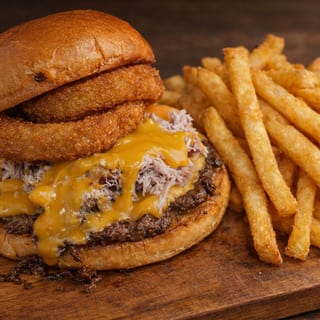 Ricky B Smash Burger with Fries